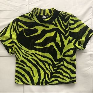 Neon green crop top